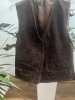 Skórzana brązowa kamizelka Suede Leather Brown 